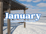winter lakefront with text overlayed reading 'January Scugog eNewsletter'