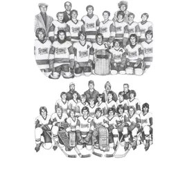 Sketch of Pee Wee hockey teams