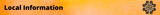 Orange background with centered caption reading 'Local Information' and 'Every Child Matters Logo' on the righthand side.