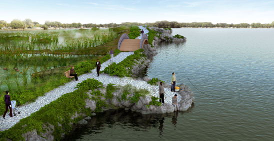 Artist's Rendering of Wetland and Berm