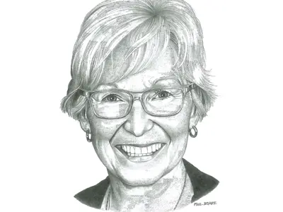 pencil sketch of Leanne Ashbridge