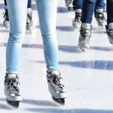 person in jeans skating
