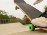 Picture of person riding on a skateboard 