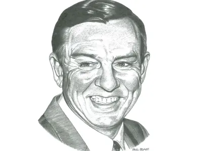 pencil sketch of Jack Owen
