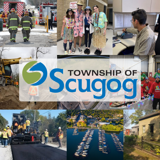 Collage of photos of Township staff with logo overlayed